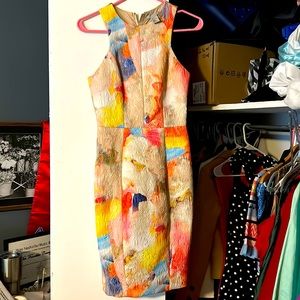 H&M dress SZ 2 watercolor heavy